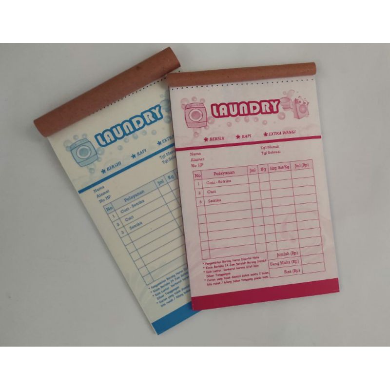 

Nota laundry rangkap 2 ply NON CUSTOM