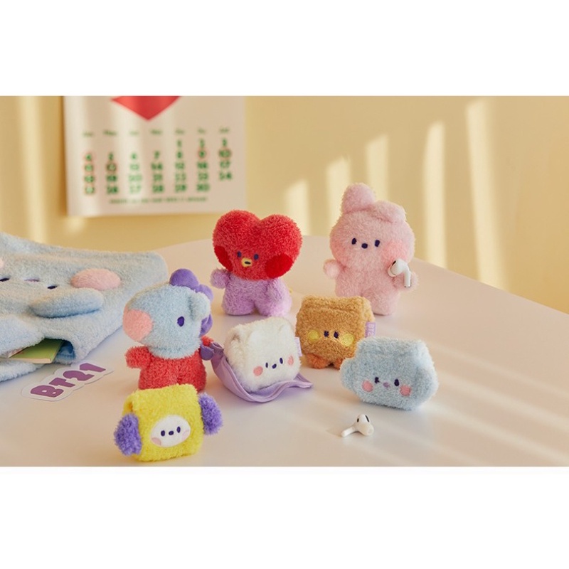 Gantungan Kunci Boneka Plush KPOP BT21 BTS TATA COOKY CHIMMY KOYA SHOOKY MANG RJ