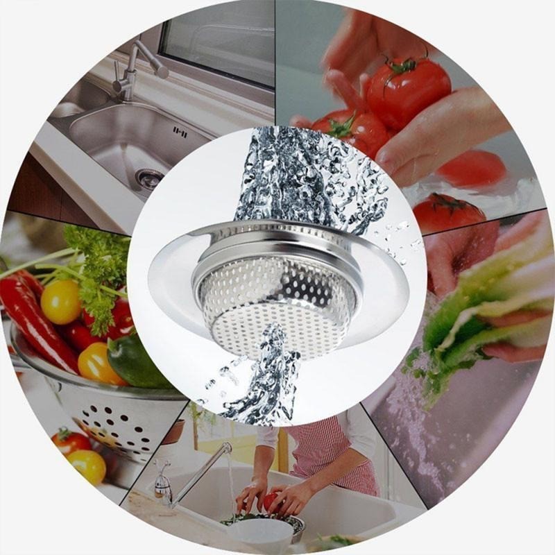 SARINGAN WASTAFEL DAPUR STAINLESS STEEL STRAINER KITCHEN SINK FILTER