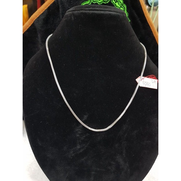 KL424J243J kalung white gold milano emas putih asli berat 5.950 pj 45.8cm kadar 70% 16k tok 700 UB$