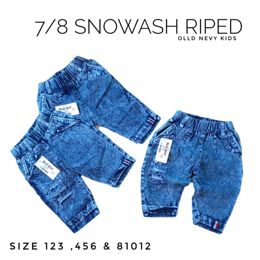 7/8 SNOW WASH RIPPED