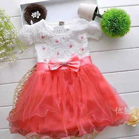 Dress Anak Cewek Purin Floral HOT PINK