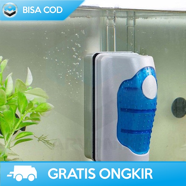 PEMBERSIH KACA AQUARIUM MAGNET MAGNETIC BRUSH SIKAT KACA BERKUALITAS