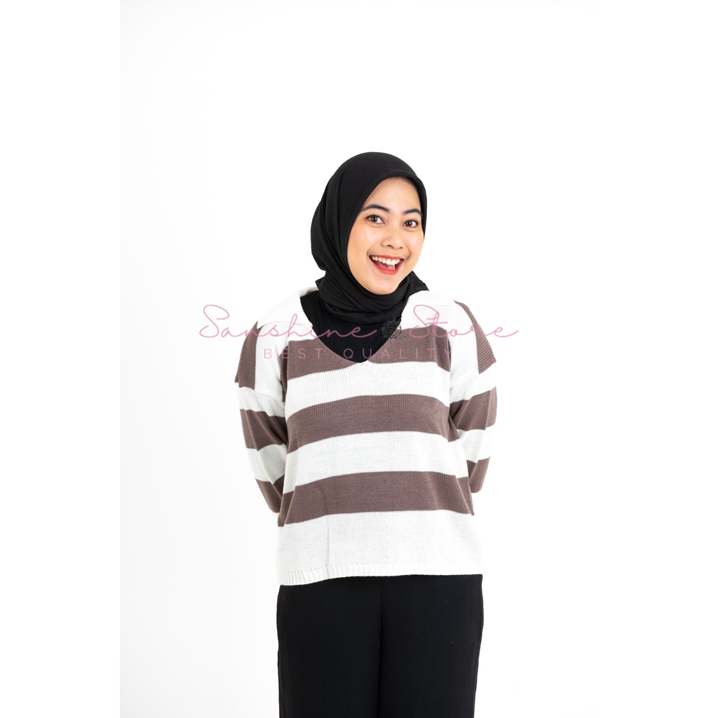 FUJI SWEATER RAJUT CROP TOP BLASTER OVERSIZE PREMIUM