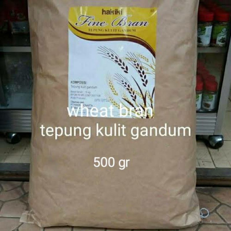 

hakiki fine bran tepung kulit wheat/gandum 500 gr REPACK