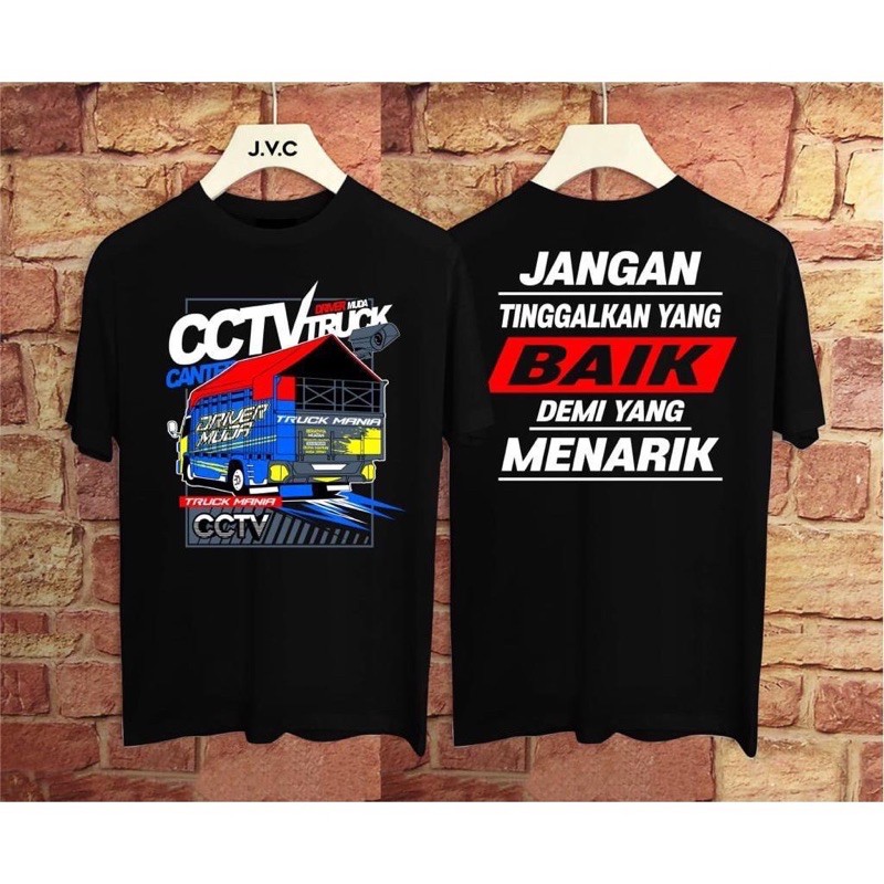 T-SHIRT TRUK CCTV / BAJU KAOS DISTRO PRIA WANITA COTTON 30S