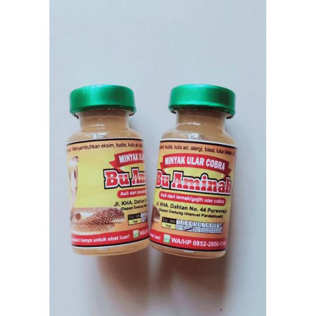 Minyak Ular cobra asli Ibu Aminah isi 15 ml Shopee Indonesia Minyak Ular cobra asli Ibu Aminah isi 15 ml Shopee Indonesia