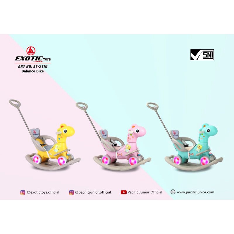 KUDA DINO GOYANG EXOTIC ET2108 &amp; ET2110 KUDA KARET / KUDA LUMPING / SEPEDA ANAK / RIDE ON