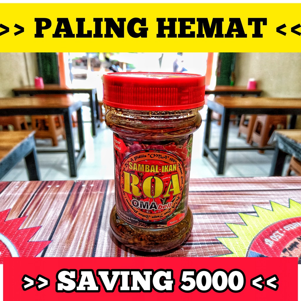 

HEMAT 5000 SAMBAL SAMBEL IKAN ROA OMA SUPER PEDAS