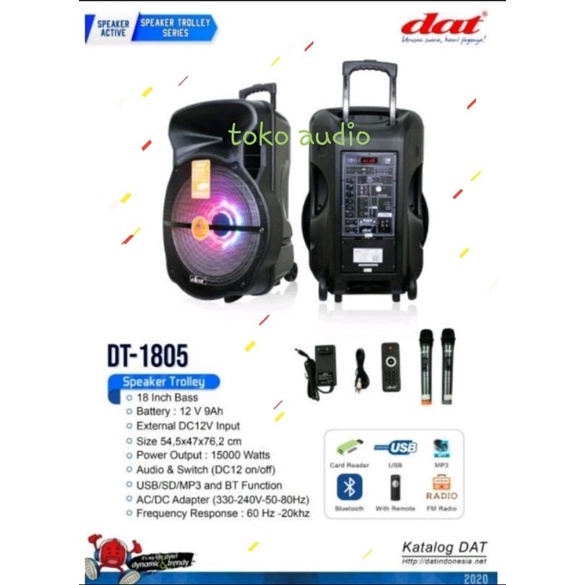 speaker dat DT 1805 / speaker portable 18 inch