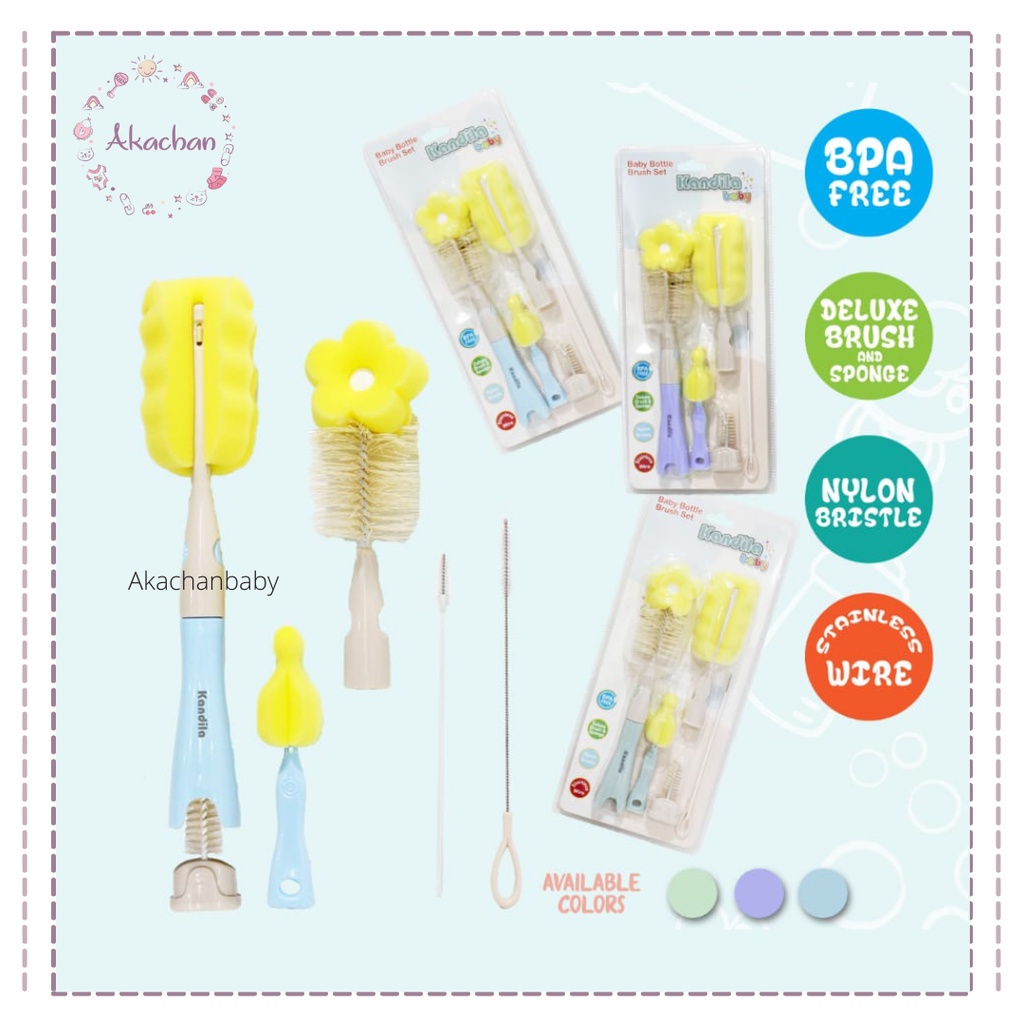 Makassar ! Bottle Brush Sikat Botol 6 in 1 Kandila KDL 06-2