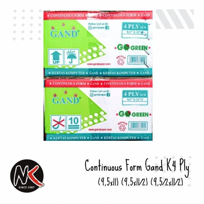 

Kertas Komputer K4/Continuous Form GAND 4 Ply NCR (9,5x11)/PRS (9,5x11/2)