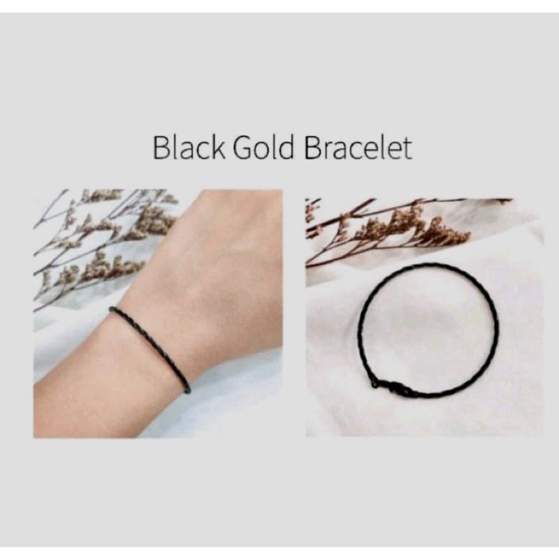 Gelang black gold emas asli kadar 750