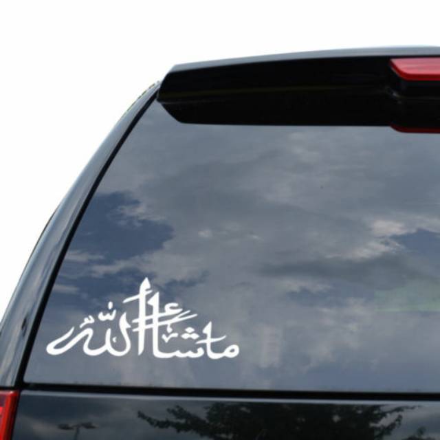 Stiker Kaligrafi Islam Muslim Mobil Motor Masha Allah