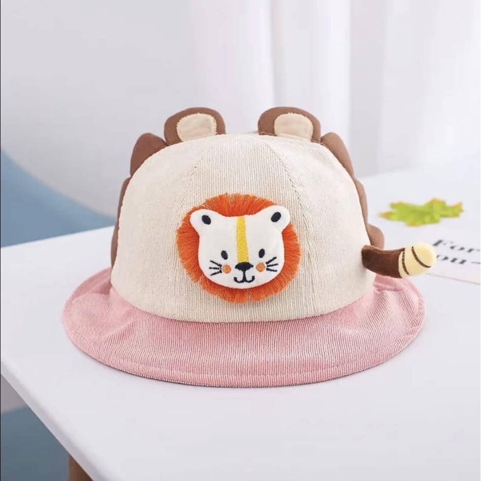 TOPI ANAK ANTI CORONA, FACE SHIELD ANAK, TOPI CORONA ANAK,  FACESHIELD TOPI ANAK, READY STOK!-SINGA PINK (S/M)