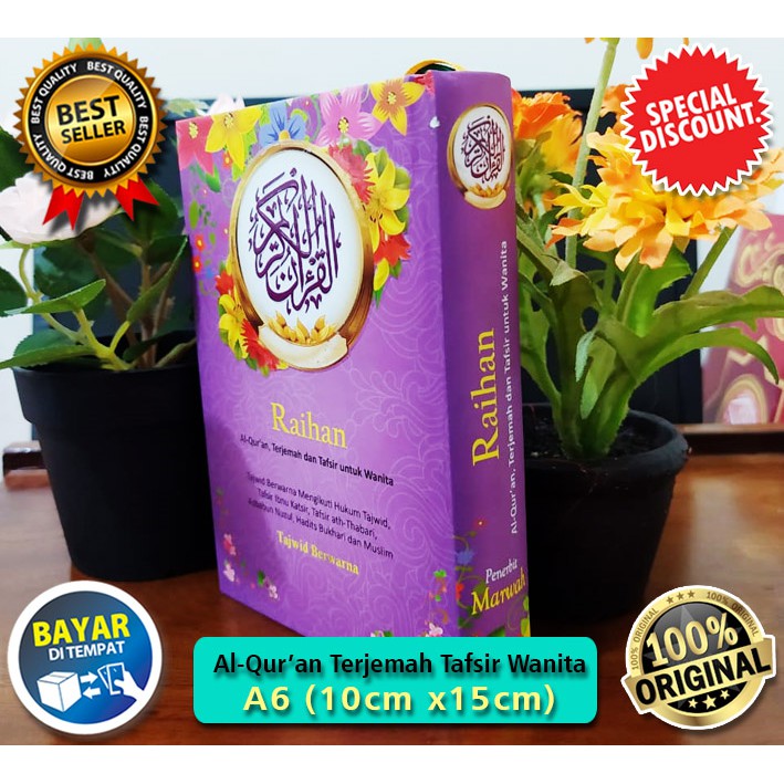 Alquran Terjemah Wanita - Alquran Rainbow - Alquran Raihan A6 - Alquran Kecil - Alquran A6