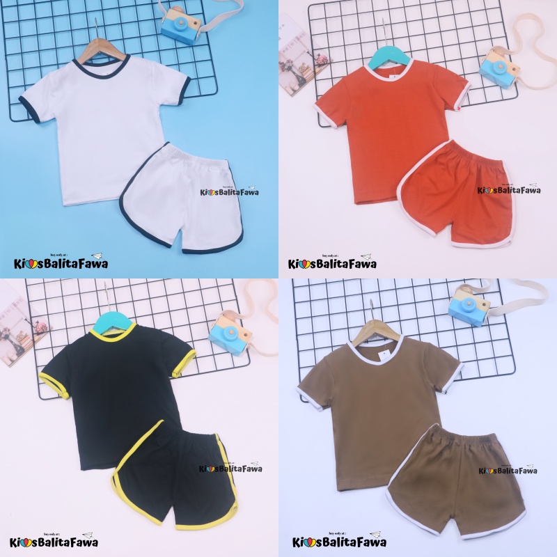 [PREMIUM] Set Chuba Chups Bayi - 3 Tahun / Baju Baby Laki Perempuan Setelan Tidur Polos Pendek Adem