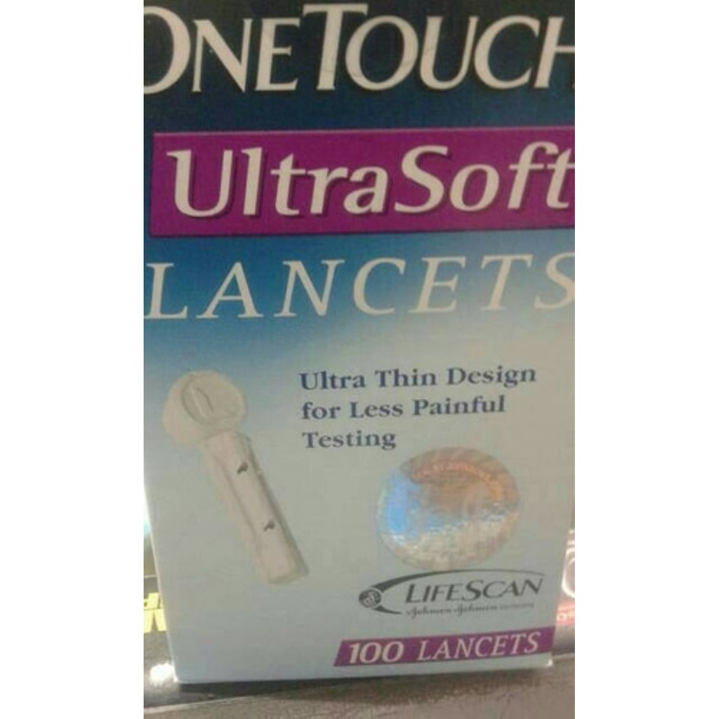 One Touch UltraSoft Lancets - Jarum Cek Darah One Touch UltraSoft 100