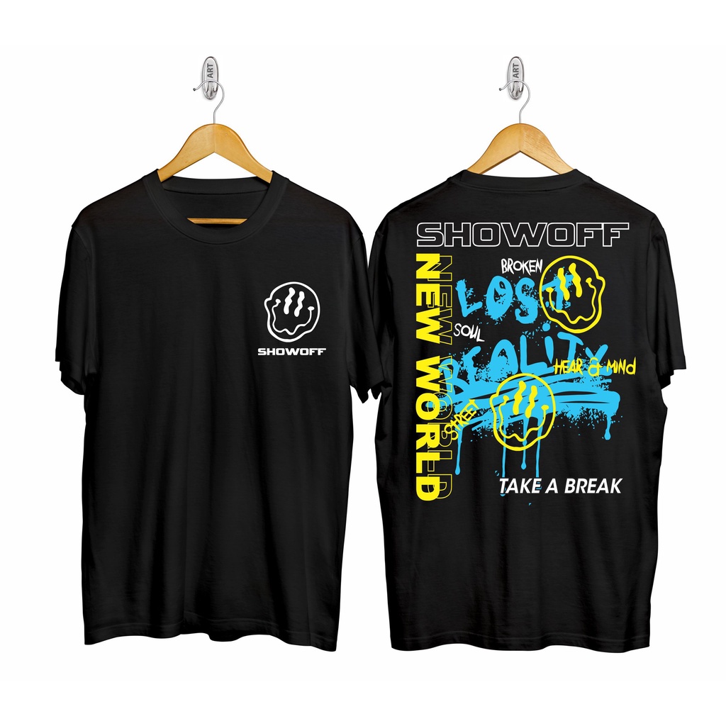 Kaos murah Kaos distro murah baju  distro pria t-shirt murah combed30s Show off los reality