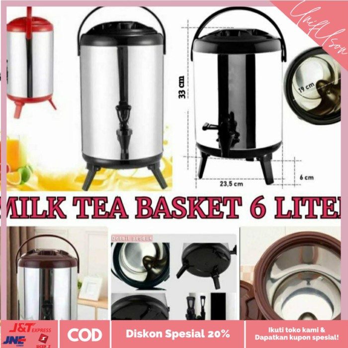

⭐COD⭐ bucket tea milk 6 liter - 8 liter