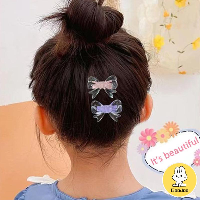 Jepit Rambut motif Kupu-Kupu kristal bening/Jepit Rambut anak butterfly/Mini Bentuk Dasi Kupu Transparan Untuk Wanita korea