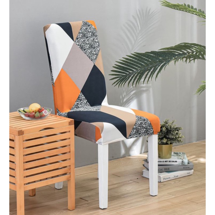 TOKOMUDA COD Cover Kursi Elastis Pattern Sarung Kursi Penutup Chair Cover Polyester Import LRS02