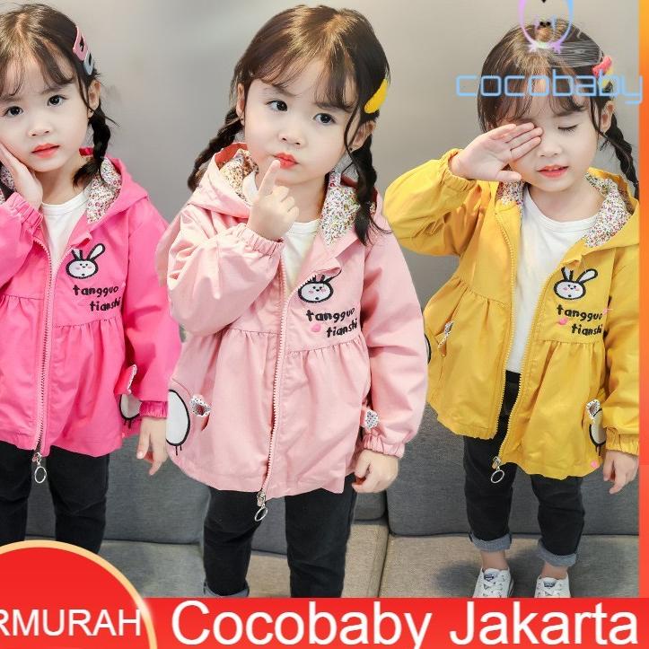 Kekinian Cocobaby Jakarta  Jaket Anak Perempuan Korean Fashion Cartoon Printed Casual Zipper Outerwe