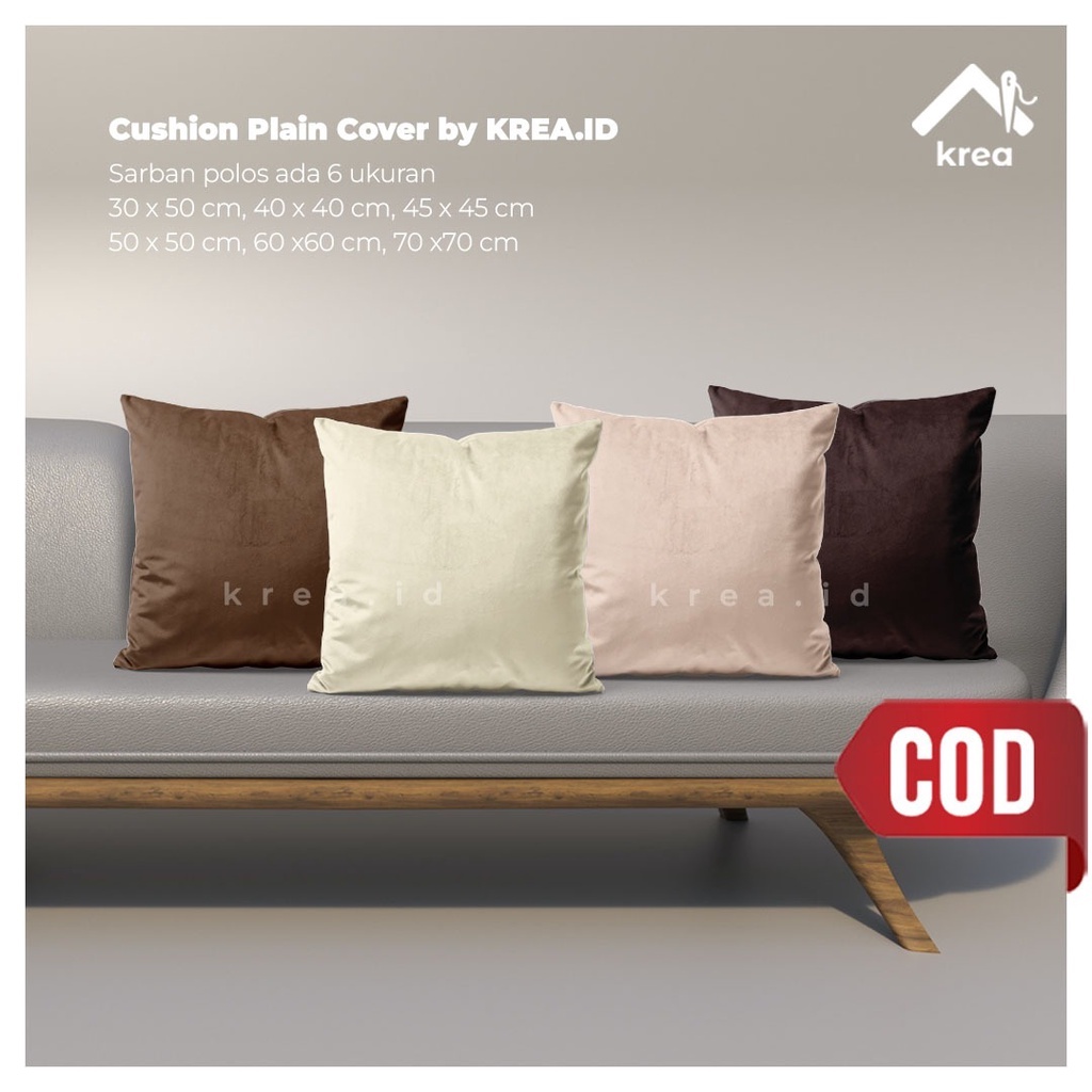 Sarung Bantal Sofa Polos Mix Coklat Edition Ukuran 30x50, 40x40, 45x45, 50x50, 60x60, 70x70