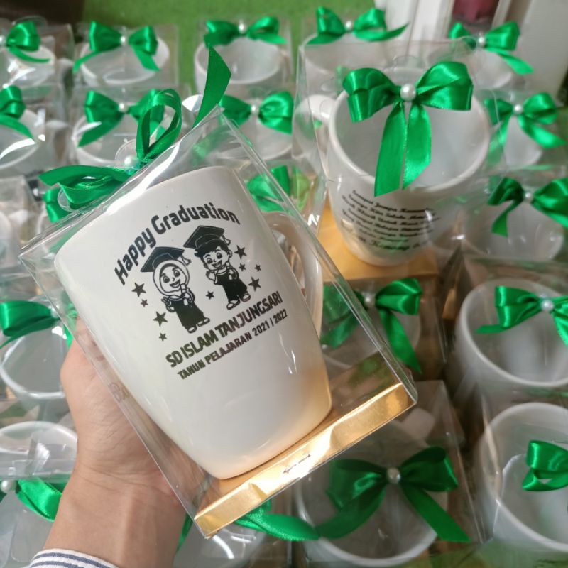 Jual SOUVENIR MUG SABLON, SOUVENIR KERAMIK SABLON KEMAS MIKA Shopee