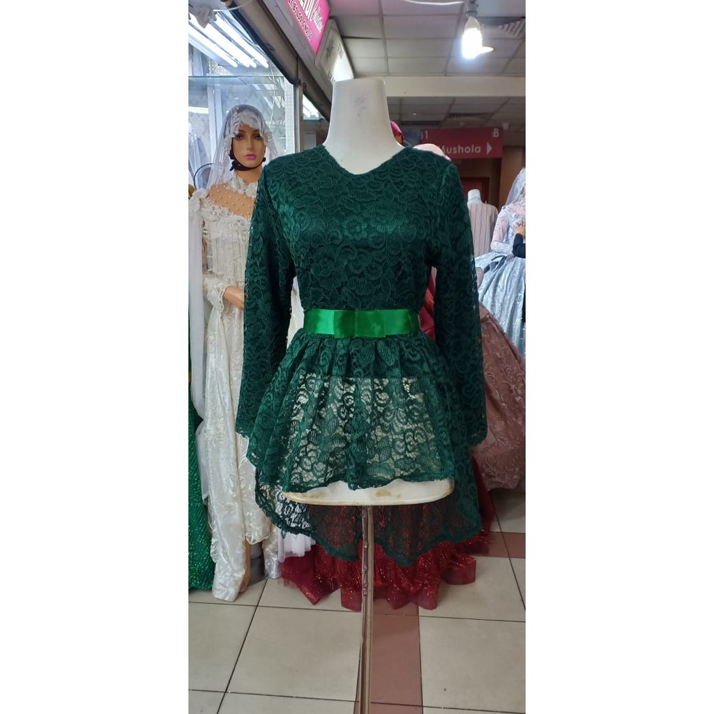 ATASAN KEBAYA AURORA / KEBAYA REAL PICT / KEBAYA BROKAT / KEBAYA MURAH / KEBAYA ORIGINAL HIJAU BOTOL