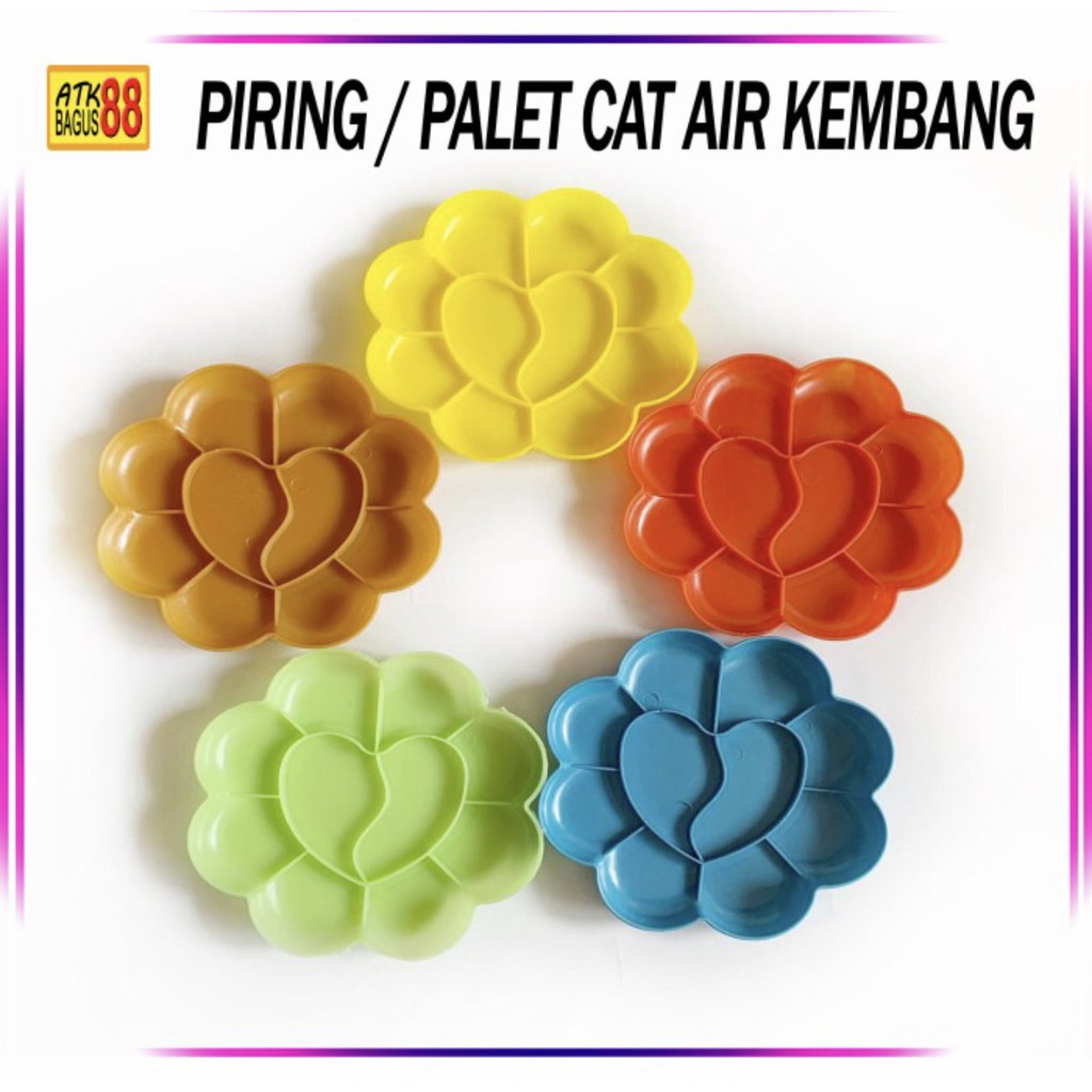 PALET LUKIS 1 PCS / PIRING CAT AIR SAKURA / TEMPAT CAT KEMBANG BESCO