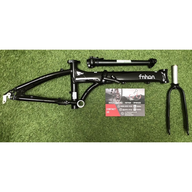 Frameset FNHON BLAST Black Glossy Discbrake 20 22 inch Alloy seli sepeda lipat folding bike
