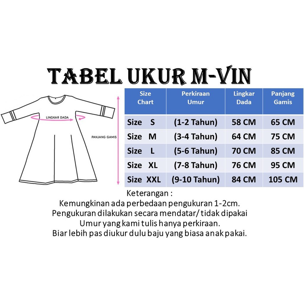 Gamis Anak Perempuan Princess - Baju Anak perempuan Pretty Girl - Happy 1-9tahun M-VIN