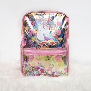  Tas  Ransel Sekolah  Anak Perempuan Hologram  Unicorn  Shake 