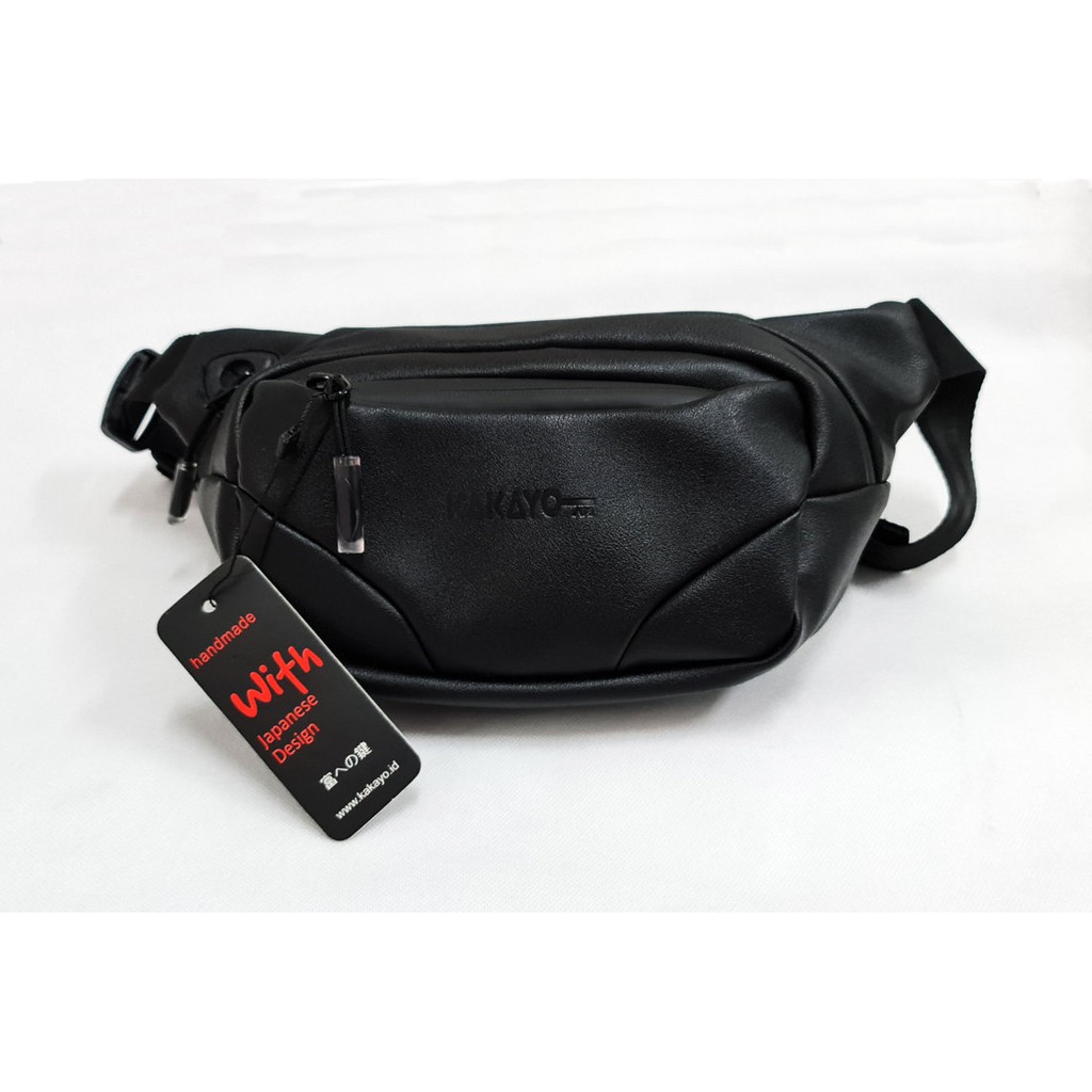 Kakayo/Tas Selempang Pria/Waist Bag Premium/Kulit Industri/Waterproof