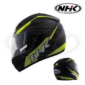 HELM NHK GP1000 AXION FULL FACE MOTIF AXION NHK GP1K BLACK DOFF YELLOW