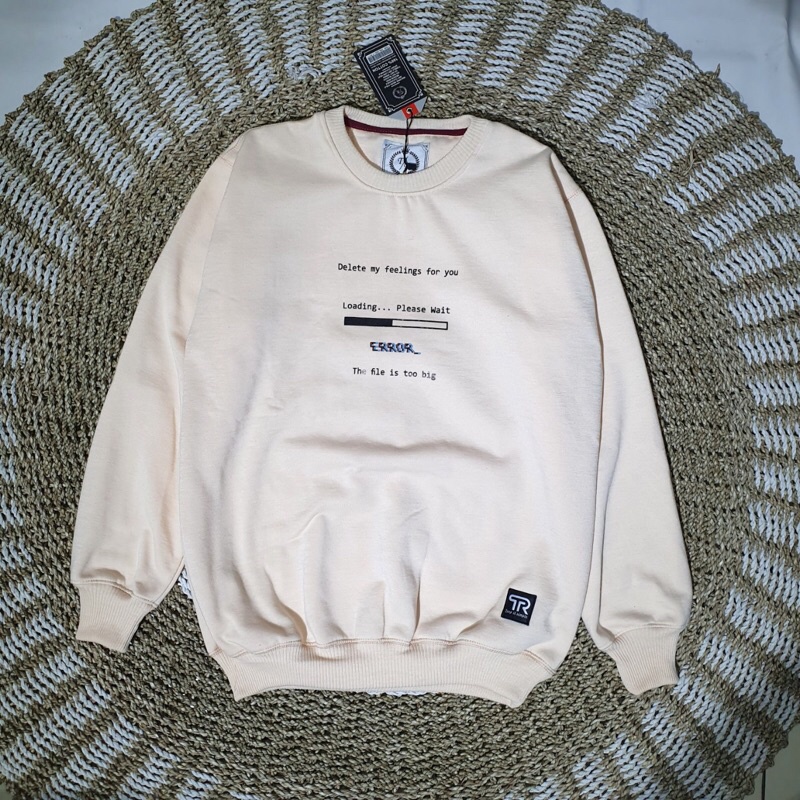 SWEATER CREWNECK ERROR CREM/SWEATERPRIATERBARU/SWEATERPRIATERMURAH/SWEATERPRIAORIGINAL/SWEATERPRIA