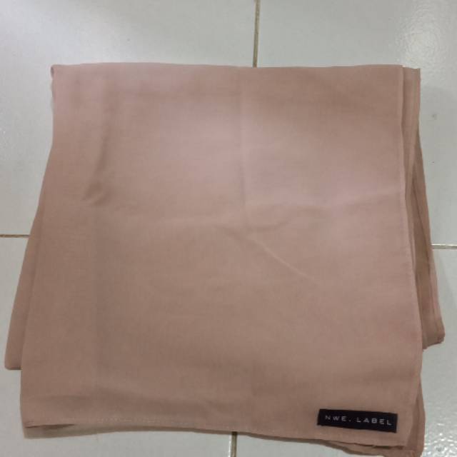 plain hijab nwe lebel ready warna nude