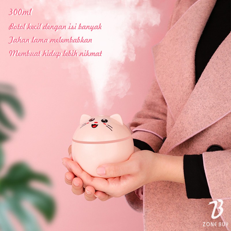 100% ORI - Kucing Humidifier 300ML Purifier Diffuser Portable Terapkan ke Essential oil