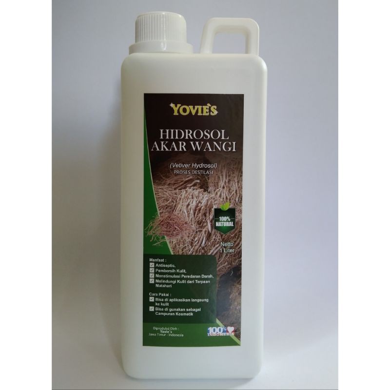 Vetiver Hydrosol Pure 1 Liter - Hidrodol Akar Wangi Murni Proses Destilasi