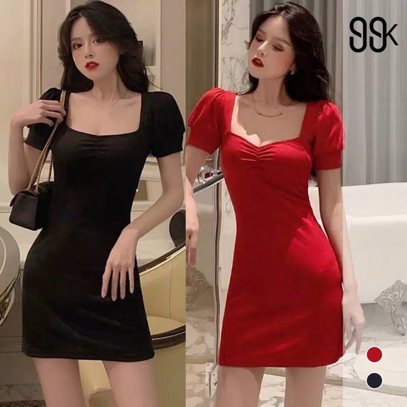 Dress Korean Bodycon Mini Dress Wanita Lengan Pendek 1121 (XS-XL) (N5W1) Dress putih Dress cewek ootd Dress cewek dewasa Dress hitam Dress korean style Dress korea C7V9 Dress wanita murah Dress wanita import Dress cewek korea Dress wanita pendek Dress wa