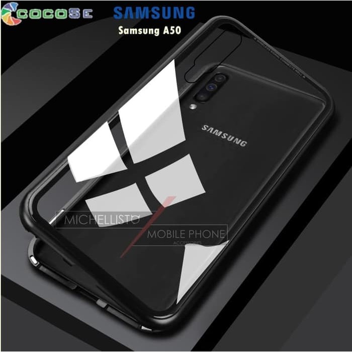 Casing case magnetic samsung a6 plus a8 plus 2018 bumper magnetic