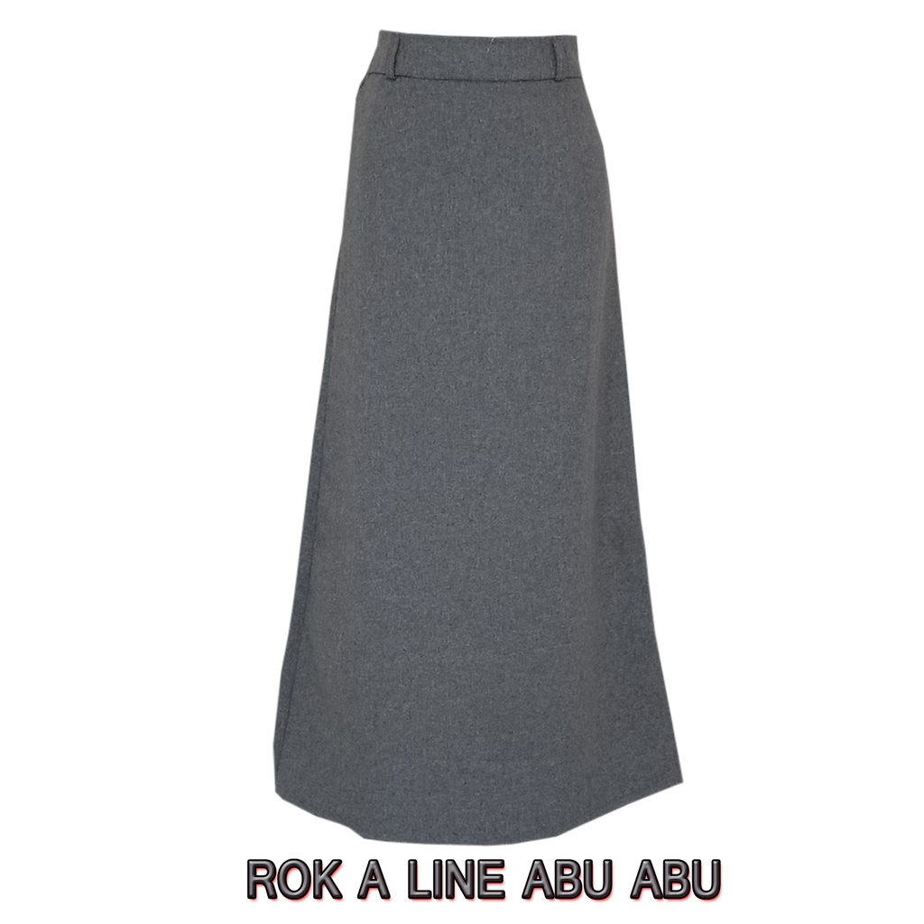 Rok A Line Panjang Polos Formal Kerja Kantor Rok A Line Skirt Pelatihan Ospek Perawat Maba Mahasiswa