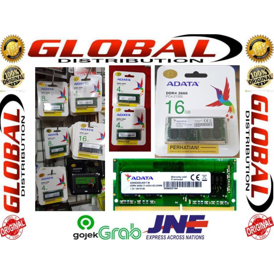 Ram Adata Sodimm Ddr4 4Gb 19200 / Sodimm Adata 4Gb Ddr4 2400 Mhz  / Sodimm 4GB DDR4 2666Mhz