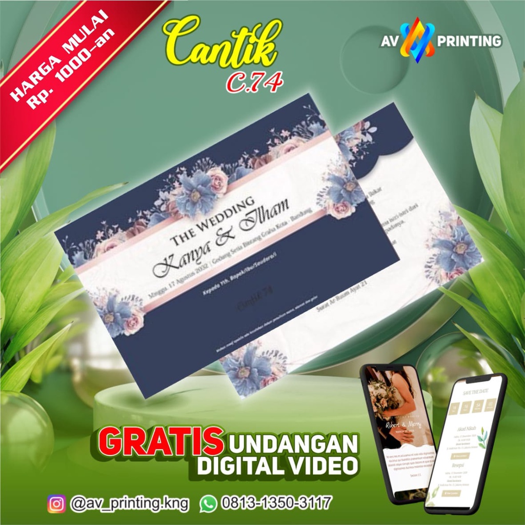 

Cetak Undangan Cantik 74 Murah Elegan