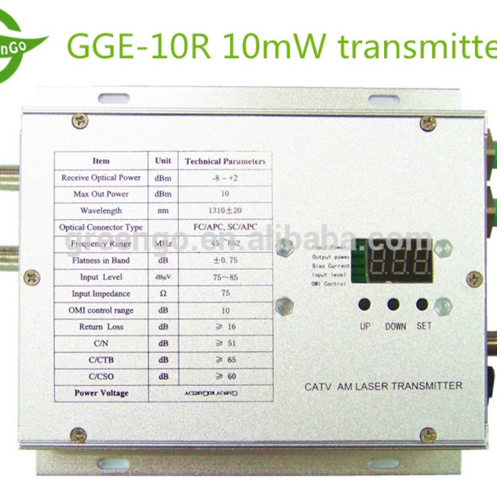 Optic Transmitter 1550nm 1x10mw Single optic ouputFTTHFiber optic