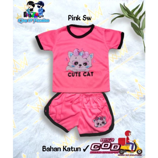 setelan anak playset#CUPA CUPS, setelan anak balita CUTE CAT, size S,M,L,XL,XXL, buat usia 0-4tahun...