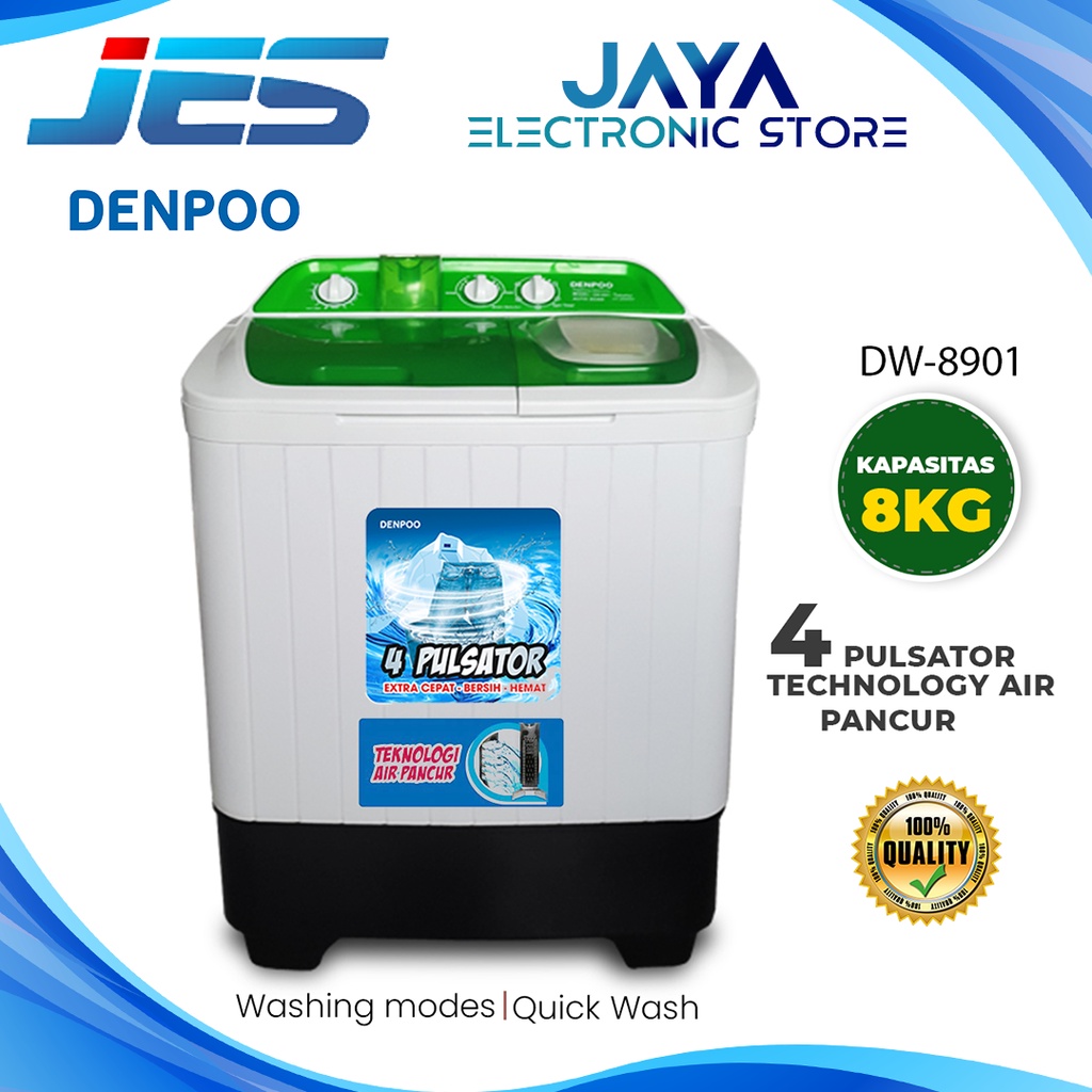 Denpoo Mesin Cuci 2 Tabung DW 8901