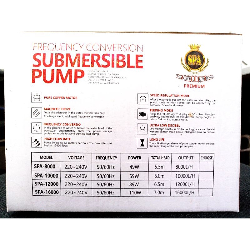 POMPA KOLAM SUBMERSIBLE PUMP SPA 16000