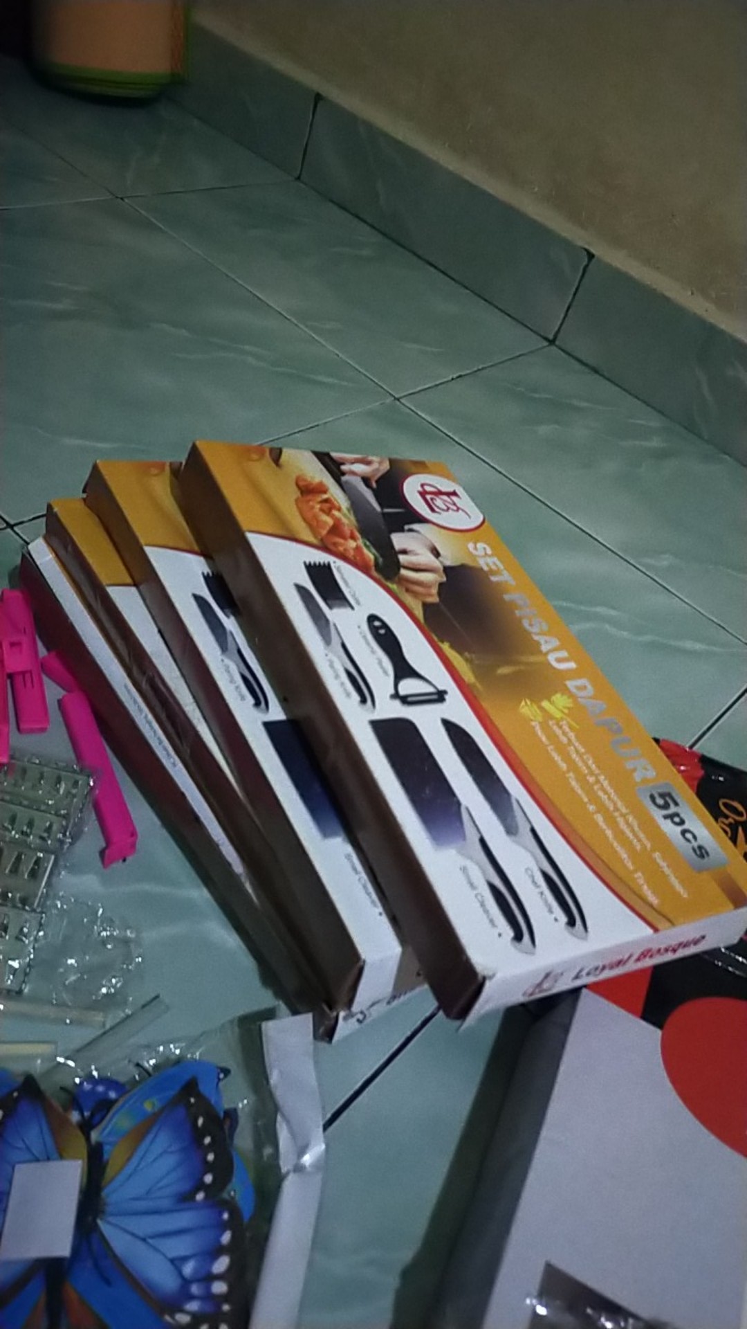 Pisau Batu Maifan Tajam Set 5in1 Set Dapur Lengkap Plus Kupasan Homewallpapershop